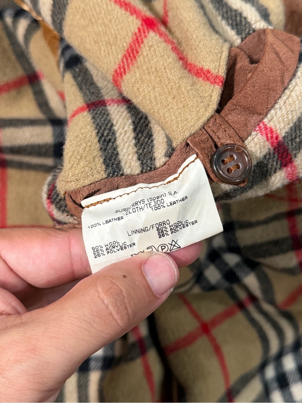 BURBERRYS VINTAGE CLASSIC LINED TRENCH COAT
-style wool plaid lined mens large - Picture 5 of 8